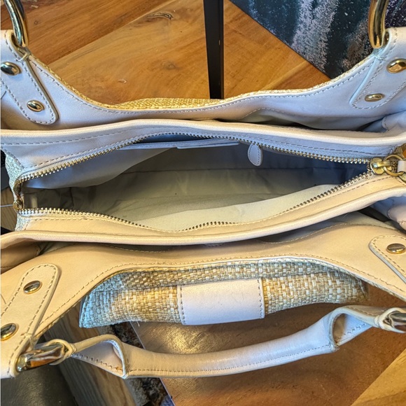 Cole Haan Vintage Late 1990s Woven Straw Satchel - Picture 10 of 16